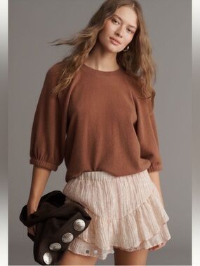 NEW. Anthropologie Cashmere Short Sleeve Sweater. NWT